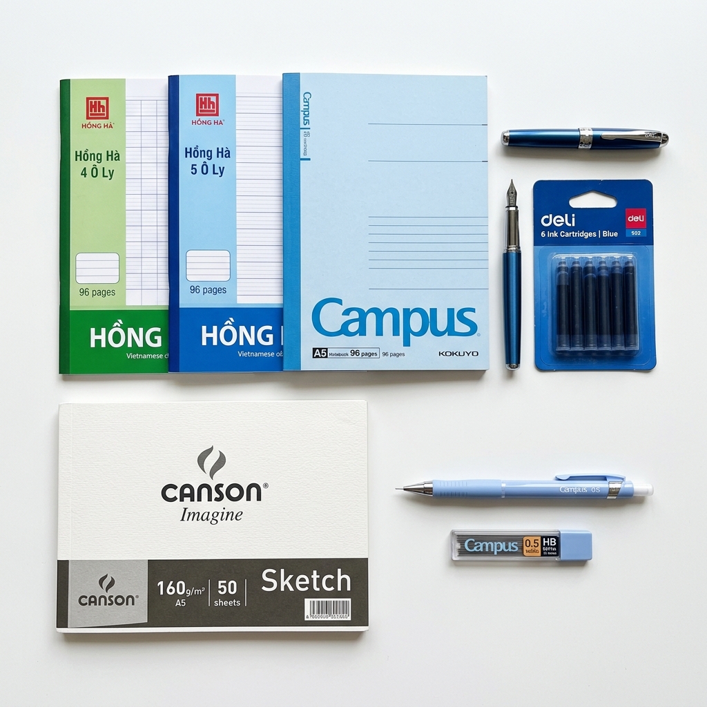Sổ Bìa Da Cao Cấp A5 Còng Inox Office Plus